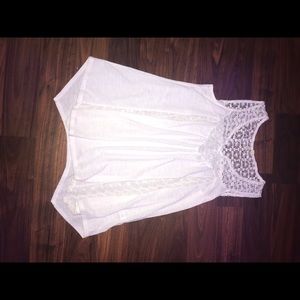White Flowy tank top